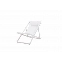 Tumbona Plegable Modelo Concret. Color Blanco